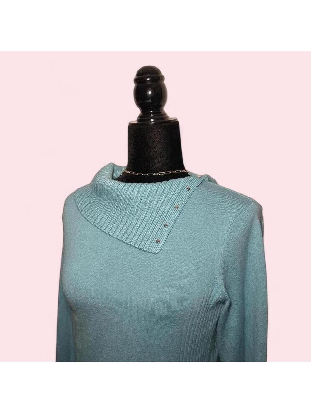 Laura Petites Y2K Vintage Blue Long Sleeve Top Size Small - Picture 2 of 4